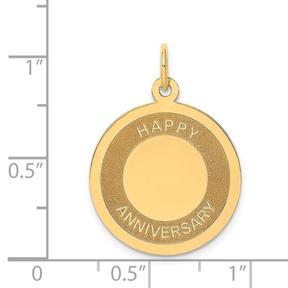 14k Yellow Gold HAPPY ANNIVERSARY Charm - Picture 4 of 4